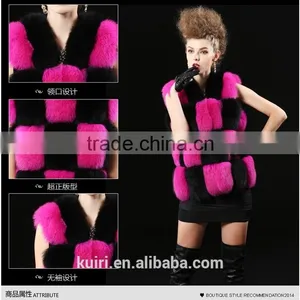 New 2016 Fashion Autumn Winter Coat Warm Women Fur Coat Faux Fox Fur Vest High-Grade Jacket thumbnail-3