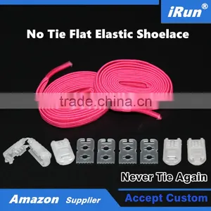 Never Need Tie Elastic Laces For Individuals With Special Need - Pink No Tie Convienient Quick Shoelace - 10 Colors thumbnail-1