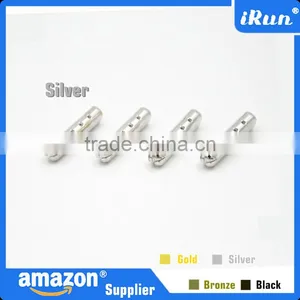 Shoelace Bullet Metal Smooth Ends Aglet - Shoe Lace Tip Replacement - Cylinder Tips Metal Aglets DIY Shoe Lace Tips thumbnail-3