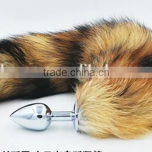 Funny Alternative Toys Men and Women With Metal Dog Tail Fox Tail Point Back Room Anal thumbnail-3