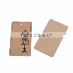 Custom Rectangle Brown Mannequin Paper Label Tags thumbnail-3