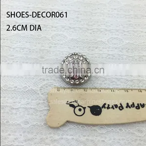 Shiny Rhinestone Round Clips Crystal Shoe Clips thumbnail-2