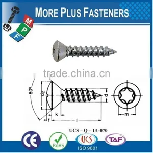 Made in Taiwan Phillips Recess Oval Countersunk Head Tapping Screw thumbnail-5