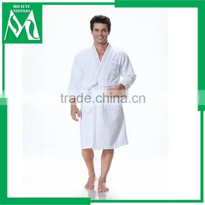 Bath Robe Light Weight Thin Waffle Mens Bathrobes Embroidered Hotel thumbnail-1