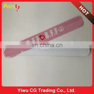 CG-BR010 Beautiful PVC Slap Bracelet Pink Bracelet thumbnail-1