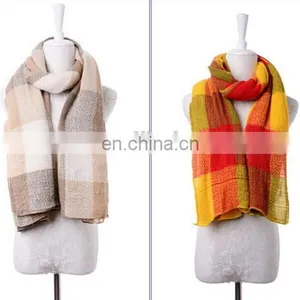 Square Tartan Mix Color Scarf Warming Scarf Many Colors Choice Scarves thumbnail-4