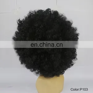 Fancy Party Costume 70S Big Size Black Wigs For South Africa P103 thumbnail-3