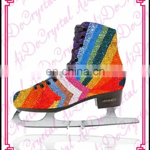 Aidocrystal Popular Pattern Crystal Green Figure Traditional Ice Skating Shoes for Sale thumbnail-6