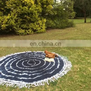 72" Indian Roundie Shibori Mandala Hippie Tapestry Beach Throw Towel Yoga Mat Bohemian Art thumbnail-1