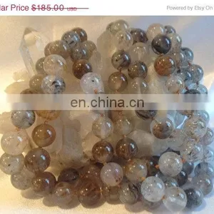 Cacoxenite Round Gemstone Beads/Natural Agate Gemstone Beads Necklace/Natural Gemstone Beads Suppliers/Cheap Gemstone Beads thumbnail-1