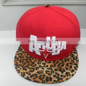 2016 Custom 5 Panel Flat Leopard 3D Embroidered Logo Hats With Factory Direct Supply thumbnail-2