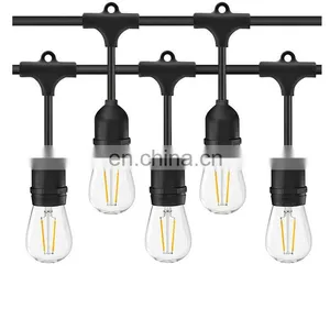 S14 LED String Bulbs for Holiday Garden Patio Christmas Use Outdoor Edison Bulb String Light Filament String Light 48ft thumbnail-1