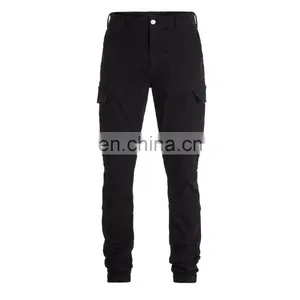 DiZNEW CUSTOM FASHION BLACK STRETCH DENIM PANT CARGO JEANS MEN thumbnail-2