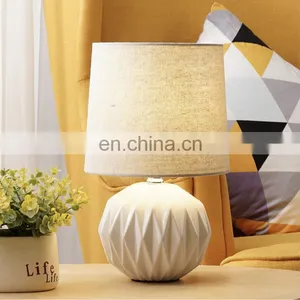 Nordic Office Restaurant Indoor Desk Lights Cheap Unique Modern Ball Shape Custom Matte White Table Lamps Ceramic thumbnail-5