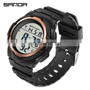 Sanda 2012 Private Label Electronic Mens Fashion Watch Waterproof Luminous Alarm Sport LED Digital Watches thumbnail-1