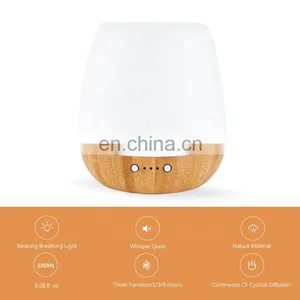 Wholesale Hotel Lobby Room Tabletop Electric Bamboo Ceramic Air Humidifier Nano Cool Mist Ultrasonic Essential Oil Diffusers thumbnail-4