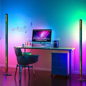 LED Floor Lamp, RGBIC Smart Music Corner Floor Lamp Compatible , 16 Million DIY Colors With APP Control and Music Sync LED Lights for Game Room, Bedroom, TV, Party thumbnail-3