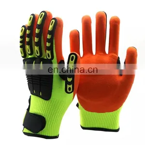 Men Construction Oil And Gas Use Mining Safety Nitrile Impact Protective Working Mechanical Gloves thumbnail-1