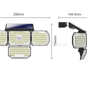 PIR Sensor Modern Solar Outdoor Wall Lights thumbnail-3