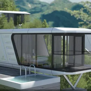 Apple Luxury House Cabin Outdoor Modern Popular Prefab House Mobile Working House Office Casa Capsula thumbnail-1