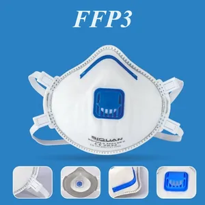 FFP3 Cup Type Disposable Mask With Breathing Valve Head Mounted thumbnail-1