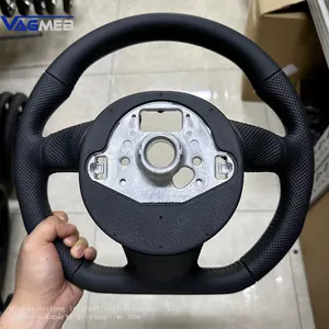 For Audi A4 A5 A6 2008-2016 Black Stitching Punched Leather RS/S Logo Steering Wheel Base Assembly thumbnail-2