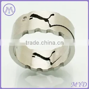 Professional Factory Wholesale Fashion Ring Greek Key Stainless Steel Ring thumbnail-4