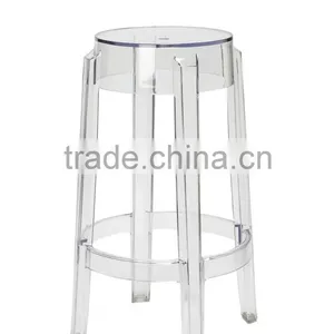 High 65cm Commercial Furniture Transparent PC Plastic Bar Stool thumbnail-1