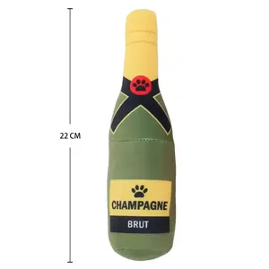Wholesale Custom Plush Wine Bottle Dog Chew Toy Plush Whisky Bottle Pet Squeaky Toy Plush Dog Chew Toy thumbnail-5