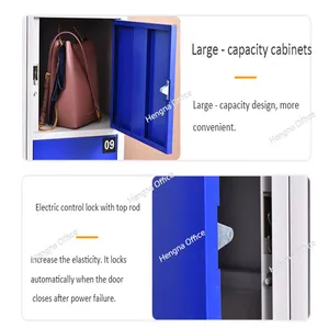HN-W0GY Waterproof Gym Storage Locker for Fitness Center, Durable Metal Shell, Smart Card /QR Code Scanner Open Way, China Supplier Wholesale thumbnail-4
