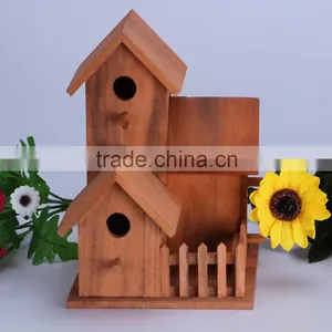 New Unfinished Handmade Christmas Wooden Bird Houses Wholesale thumbnail-1