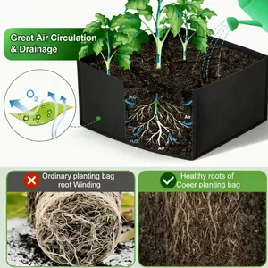 Wholesale Square Grow Bags for Vegetables and Fruits Planting Container thumbnail-2