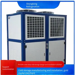 V-shaped Box-type Air-cooled Frascold-style Refrigeration Unit, Outdoor Freezer Piston Low-temperature Compression Unit for Cold Storage thumbnail-4