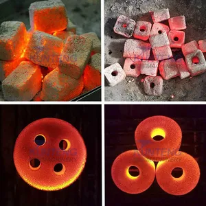 Automatic Hookah Shisha Charcoal Cube Making Machine Wood Sawdust Coconut Shell Charcoal Briquette Machine Line EPC thumbnail-5