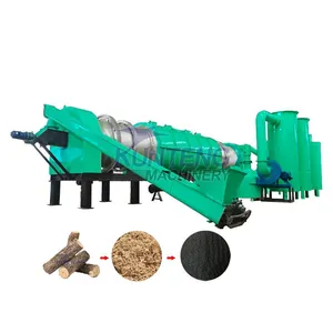 Industrial Charcoal Making Kiln Biological Pellet Wood Charcoal Carbonization Furnace Automatic Cube Charcoal Production Line EPC thumbnail-1