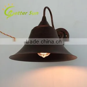 Matt Black Hat Shade Vintage Industrial Antique Wall Sconce thumbnail-3