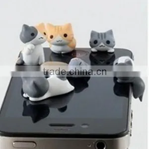Cute 0.35MM Cat Phone Dust Plugs for IPhone and Samsungs thumbnail-1