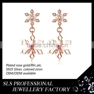 2015 Fashion Italian Style 925 Stering Silver Rose Gold Plated Beautiful Jewelry Set thumbnail-2
