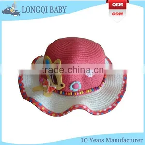 CM-TN-002 Fashion Design Lovely Cheap Kids Straw Hat thumbnail-4
