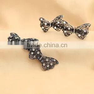 Luxurious Super Cute Loving Butterfly Long Hair Clip Rhinestone Barrettes Hair Ornament Accessories For Women Beauty thumbnail-3