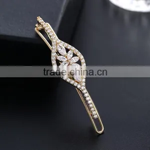 Korean Elegant Women Oval Full Rhinestones Crystal Barrette Hair Clip Hairpin thumbnail-6
