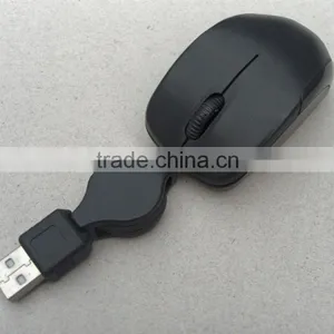 Black Colour High End USB Optical Wired Notebook Mini Mouse thumbnail-4
