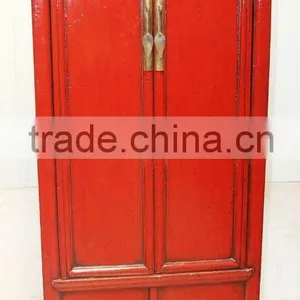 Antique Chinese Red Large Wedding Cabinet thumbnail-1