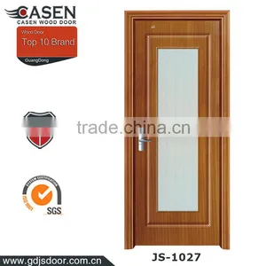 Moisture Proof Bathroom Wooden Swing Door With Frosted Glass thumbnail-1