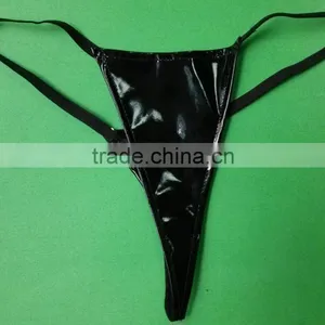 Women Faux Leather Garter Lingerie Wet Look Garter Clips for Stockings Sexy Gothic Style Belts Suspender With G-string thumbnail-3