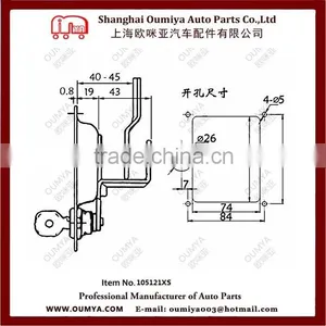 Truck Toolbox T Bar Handle Lock 105121XS thumbnail-3