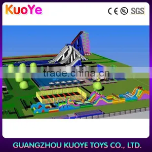 Adult/ Kids Giant Inflatable Water Park With Slide Pool Giant Water Hippo Slide Longest Obstacle Frame Pool/ Above Ground thumbnail-1