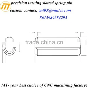 Custom Precision Stainless Steel Slotted Spring Pin thumbnail-1