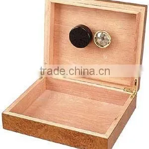 Burl Wood Travel Cigar Humidor thumbnail-2