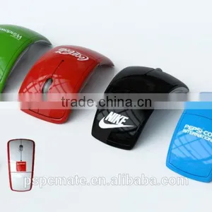 Foldable Arc Design 2.4Ghz Plastic Resell Wireless Mouse Wtih Mini USB Optical Wireless Mouse thumbnail-6